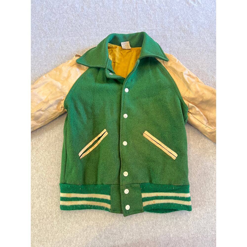 Award Jacket by Kaye Bros Varsity Jacket Men's Medium Green Wool Vintage Read